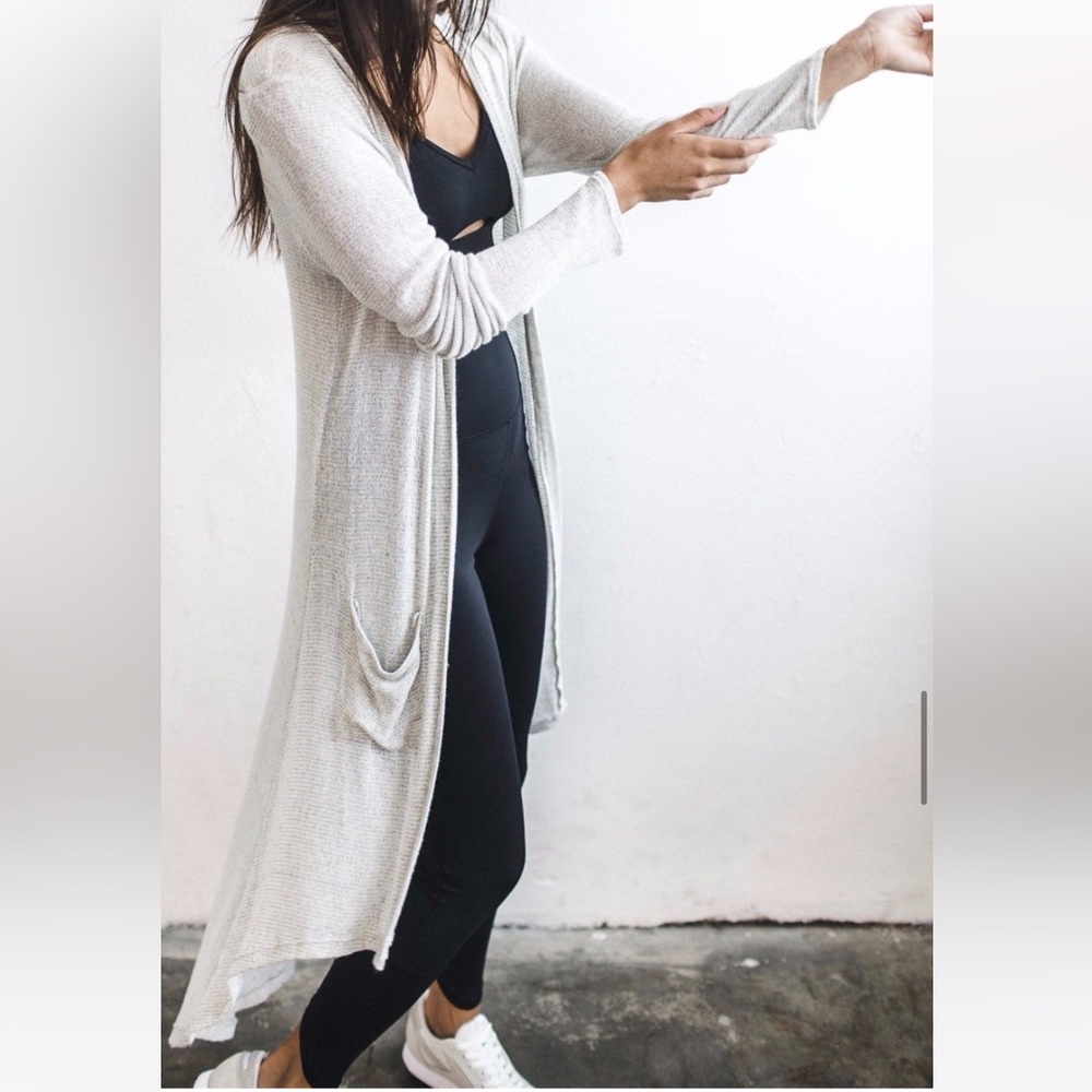 Joah Brown Soleil Cardigan One Size in Light Gray
